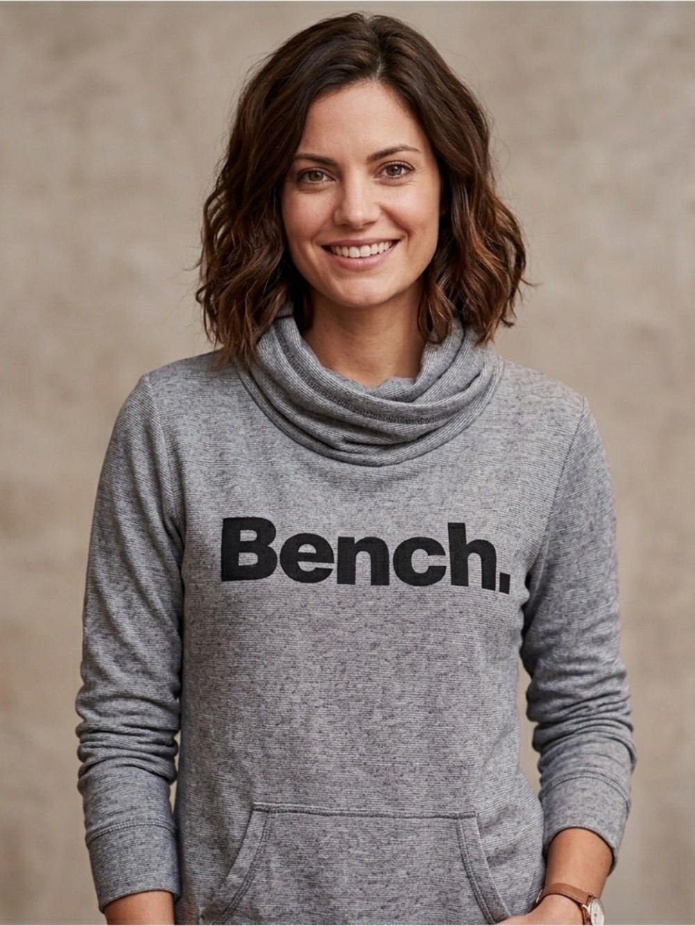 Bench Charcoal Cowl Neck Women's Sweater
